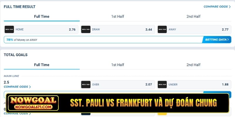 Soi kèo St. Pauli vs Eintracht Frankfurt và dự đoán chung